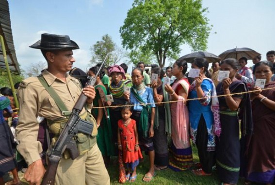 Tripura holds tribal council polls Tripura holds tribal council polls